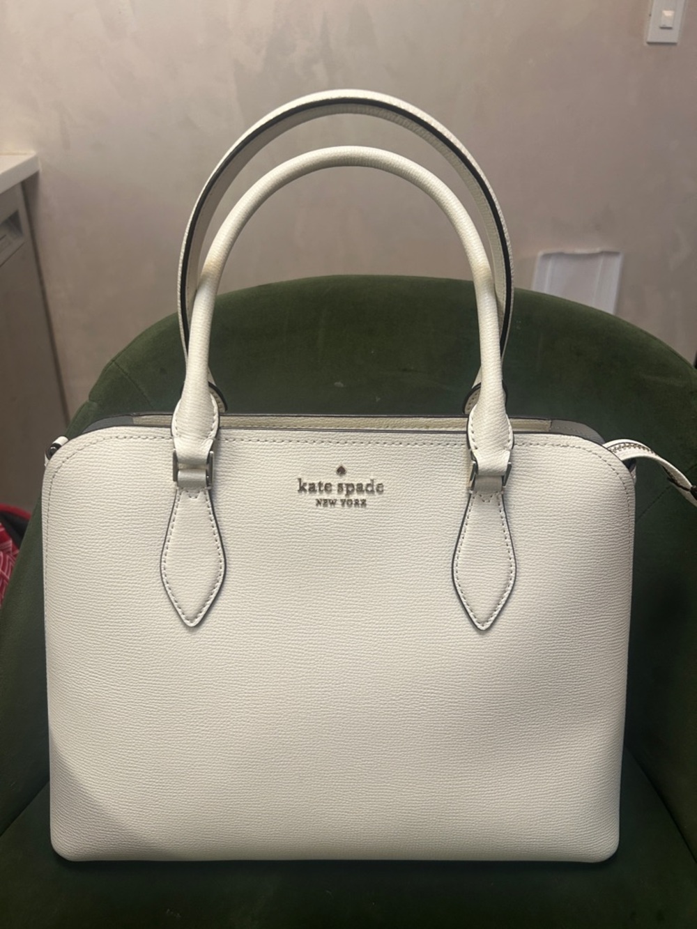 Like New! Kate Spade textured leather mid-size satchel